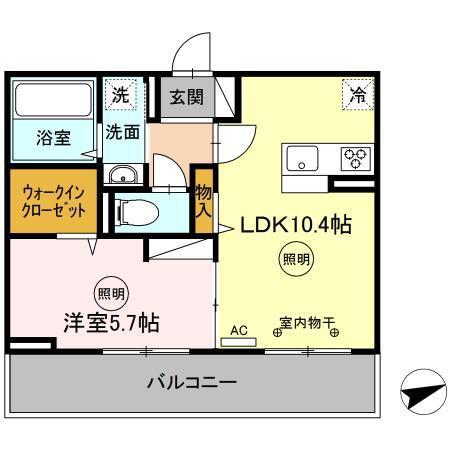 elegant palace横代北（206） 間取り図画像