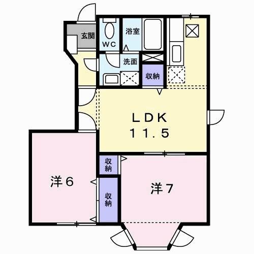 プレステージ２１　Ⅰ（101） 間取り図画像