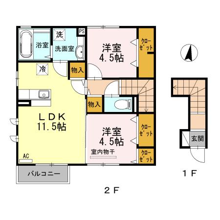 ゆらら（201） 間取り図画像