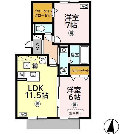 ウィステリア中吉田Ⅲ（103） 間取り図画像
