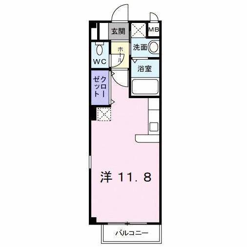カレント上吉田ⅠＢ（206） 間取り図画像