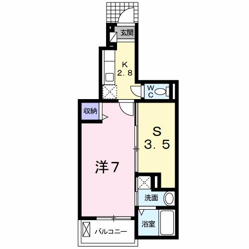 ラインハイム足立山Ｄ（102） 間取り図画像