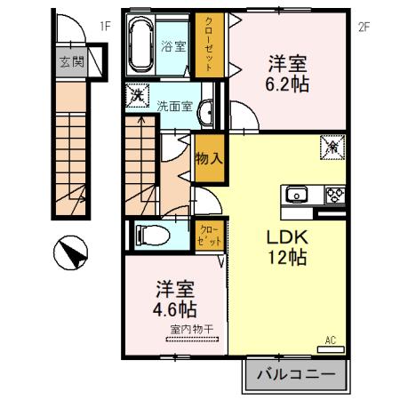 サニーコート　B棟（202） 間取り図画像