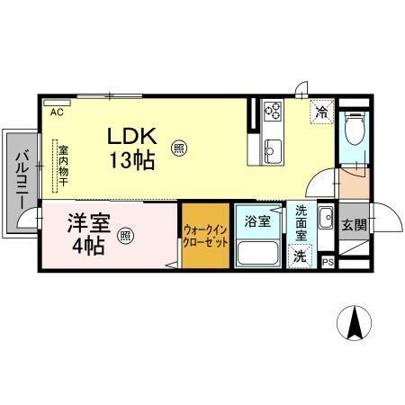 D-room的場（205） 間取り図画像