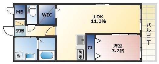 間取りは反転タイプになります。