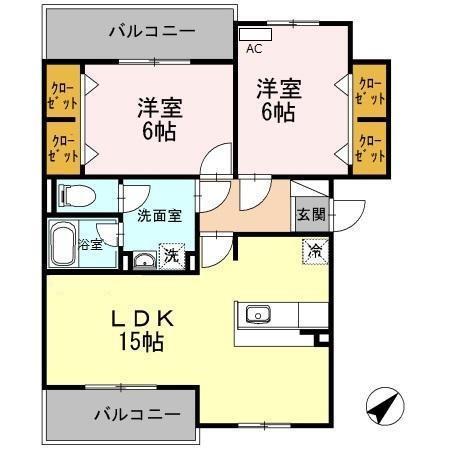 プレステージ葉山（203） 間取り図画像