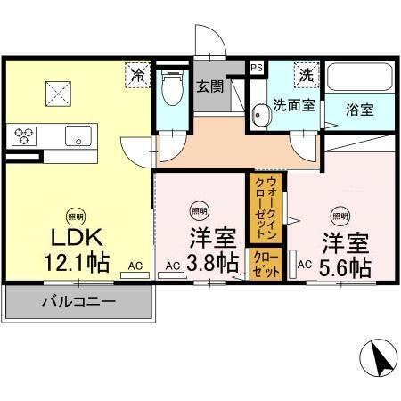 アザレア熊本（102） 間取り図画像