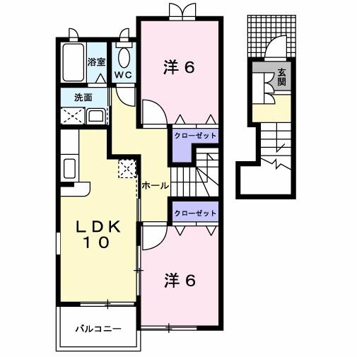 ペンサミエントＣ（203） 間取り図画像