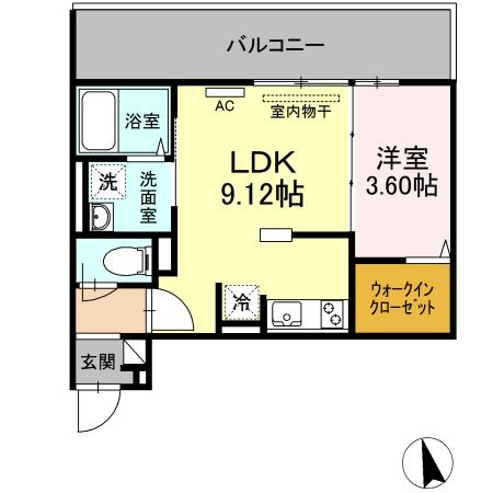Ariga 10　D棟（207） 間取り図画像
