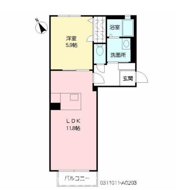コンフォルト・M　A棟（203） 間取り図画像
