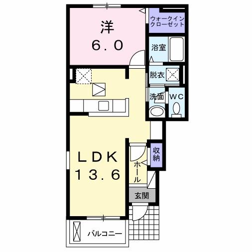 プランタンコートⅤ（101） 間取り図画像