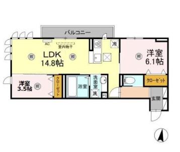 間取りは反転タイプになります。