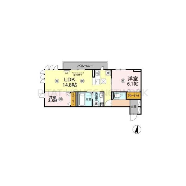 間取りは反転タイプになります。