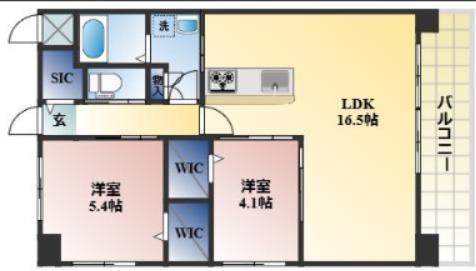 間取りは反転タイプになります。
