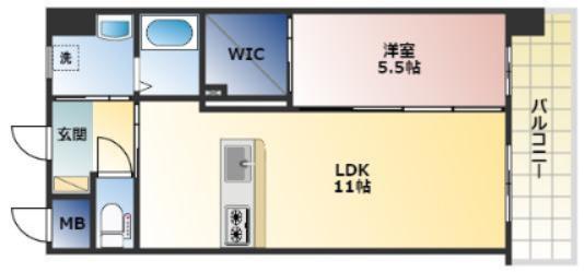 間取りは反転タイプになります。