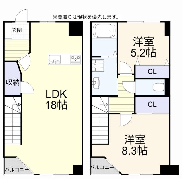 アヴニール吉志（711） 間取り図画像