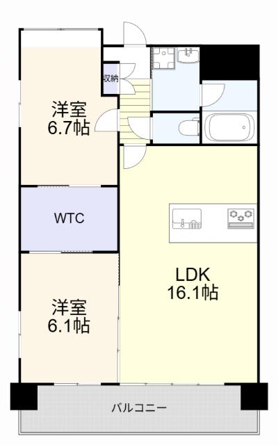 ニューガイア下曽根（402） 間取り図画像