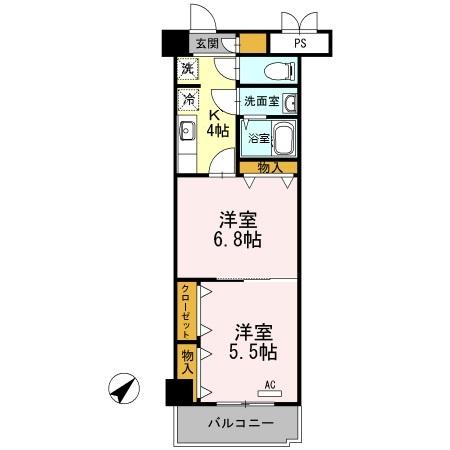 木下鉱産ビルⅡ（403） 間取り図画像