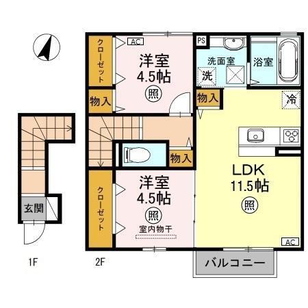 スフェール８２３　A棟（202） 間取り図画像