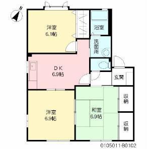 間取りは反転タイプになります。