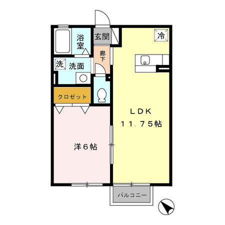 オーク上富野（208） 間取り図画像