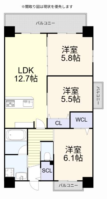※間取りは反転タイプになります。