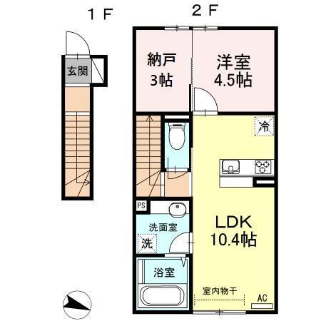 サンハイム・ケイ（206） 間取り図画像
