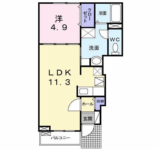 ＩＳＬＡＮＤ　津田Ａ（103） 間取り図画像