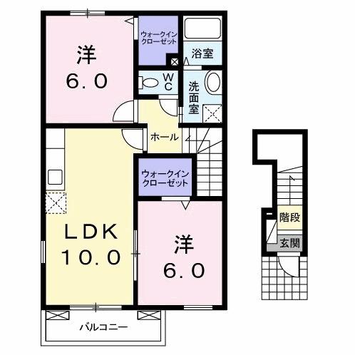 ソレイユ元町Ｂ（201） 間取り図画像