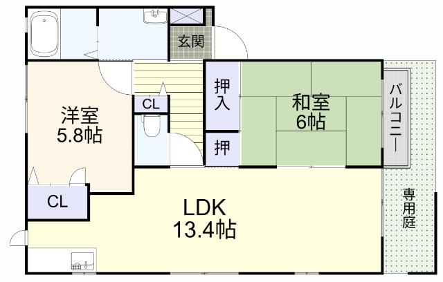シャーメゾン石田A棟（101） 間取り図画像