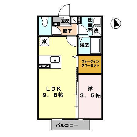 サニーコート尾倉（202） 間取り図画像