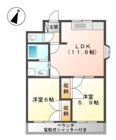 ソレイユ弐番館 間取り図画像