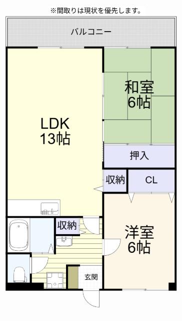 ふぁみーる志徳（302） 間取り図画像