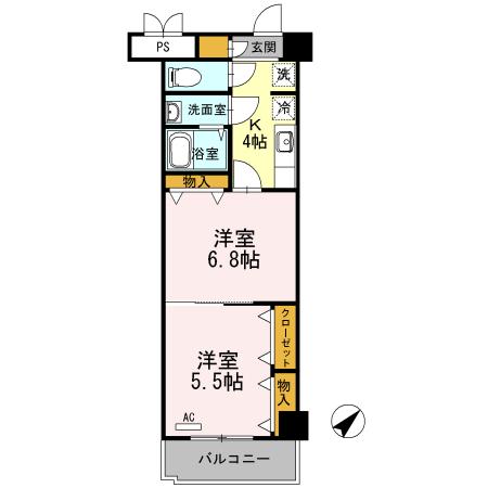 木下鉱産ビルⅡ（402） 間取り図画像