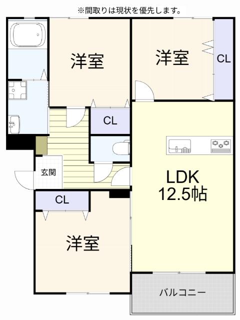 Ｍｕｕ．朽網駅北（201） 間取り図画像