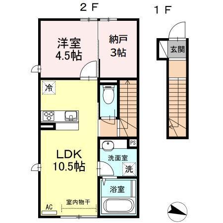 サンハイム・ケイ（207） 間取り図画像