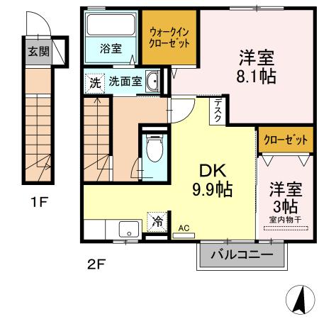 エスペランサ中曽根（202） 間取り図画像