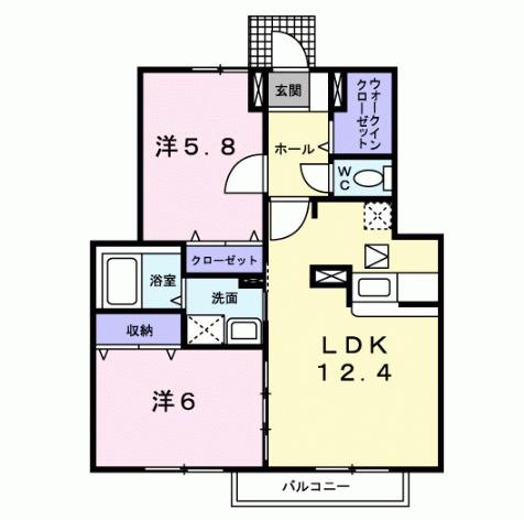 パインヒルズ（102） 間取り図画像
