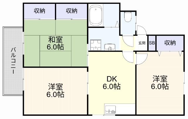 セジュールベフA棟（203） 間取り図画像