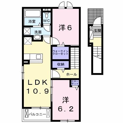 弥生桜Ⅱ・Ｂ（205） 間取り図画像