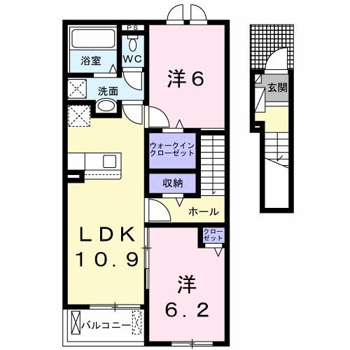 弥生桜Ⅱ・Ｂ（204） 間取り図画像