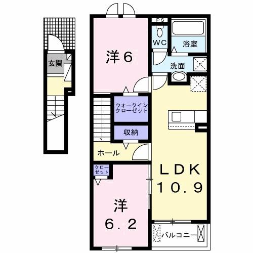 弥生桜Ⅱ・Ｂ（202） 間取り図画像