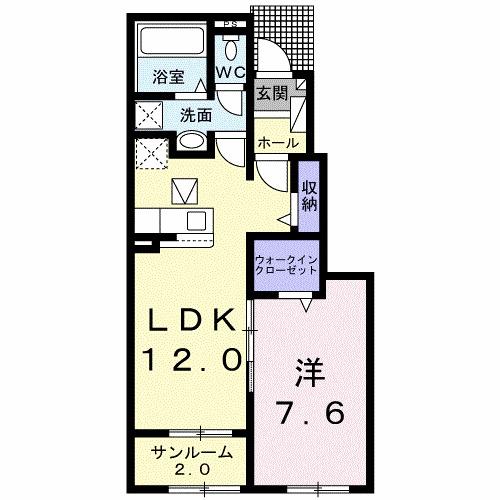 弥生桜Ⅱ・Ｂ（104） 間取り図画像