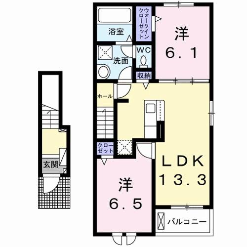 弥生桜Ⅱ・Ａ（205） 間取り図画像