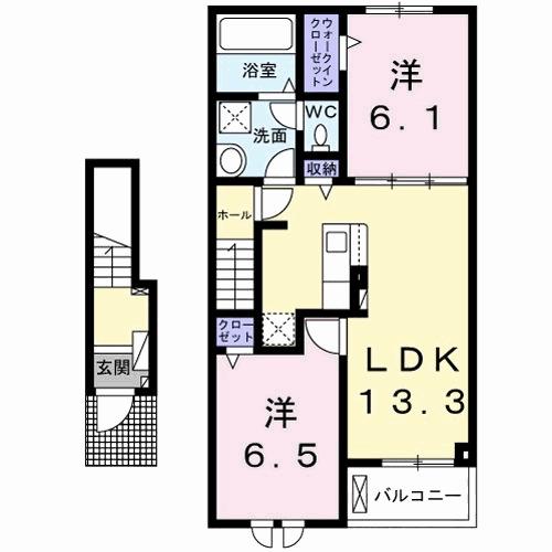 弥生桜Ⅱ・Ａ（203） 間取り図画像
