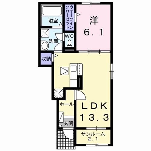 弥生桜Ⅱ・Ａ（105） 間取り図画像