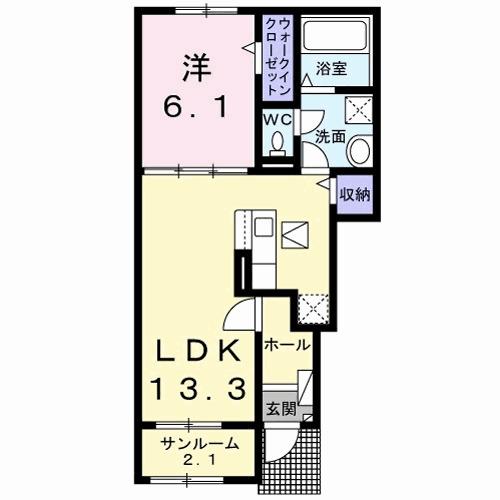 弥生桜Ⅱ・Ａ（102） 間取り図画像