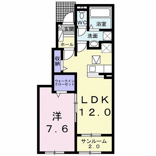 弥生桜Ⅱ・Ｃ（103） 間取り図画像