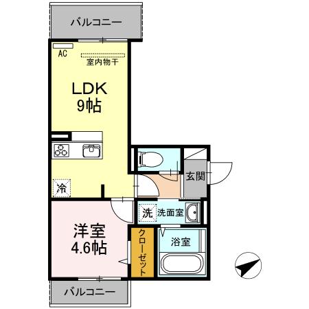 D-room城野（305） 間取り図画像