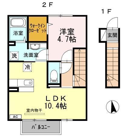 サンパール徳力（202） 間取り図画像